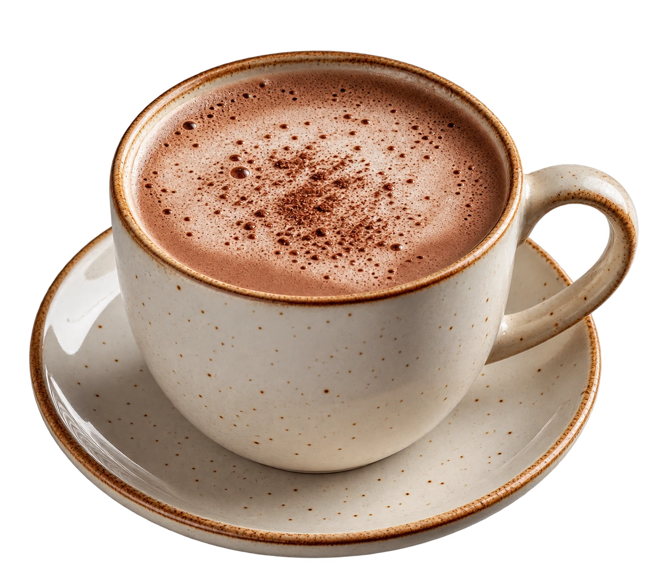 Muestra ilustrativa de chocolate caliente generada con IA